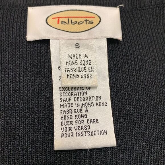 NWOT Talbots Embroidered Floral Button Down‎ Cardigan 3/4 Sleeve Sweater - Picture 3 of 8